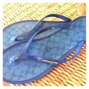 Blue Coach Sandals